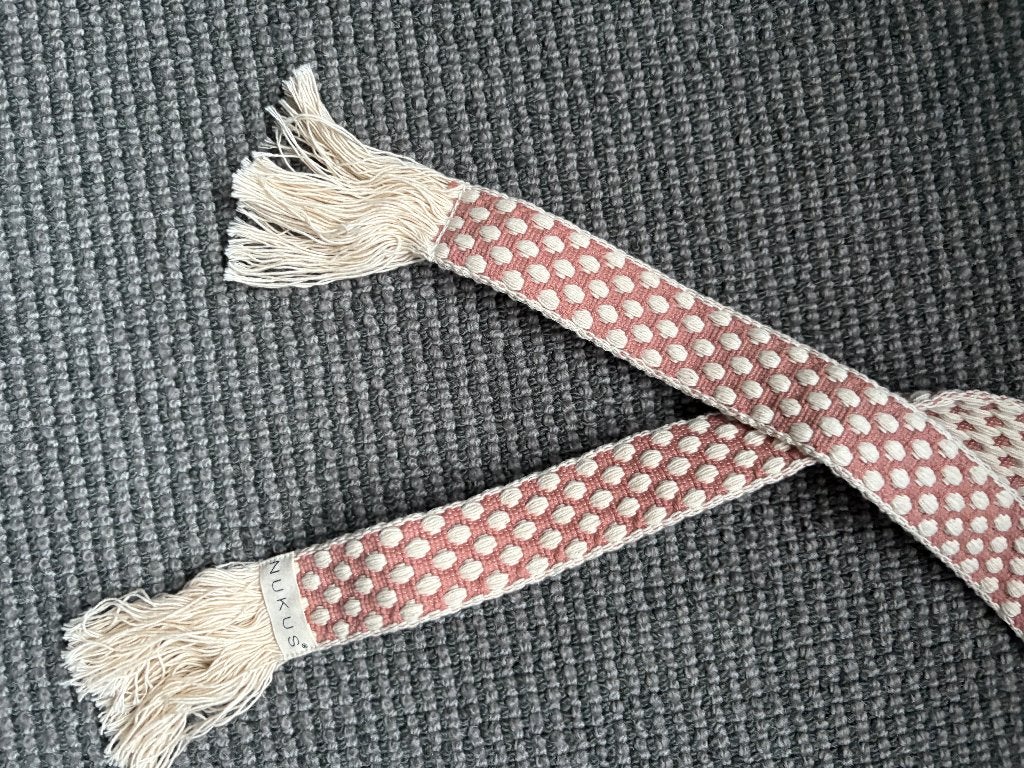 Nukus riem roze oranje creme ceintuur, Overige kleuren, 100 cm of meer, Ophalen of Verzenden, Zo goed als nieuw