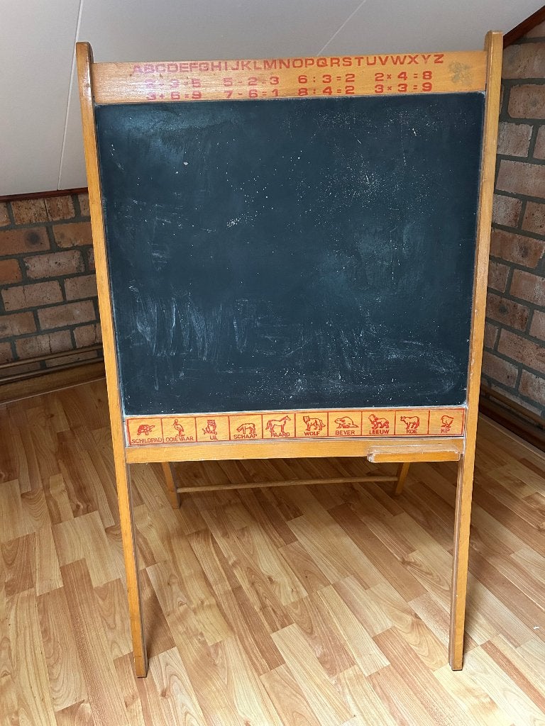 Schoolbord met toebehoren, Diversen, Schoolborden, Ophalen, Gebruikt, Krijtbord