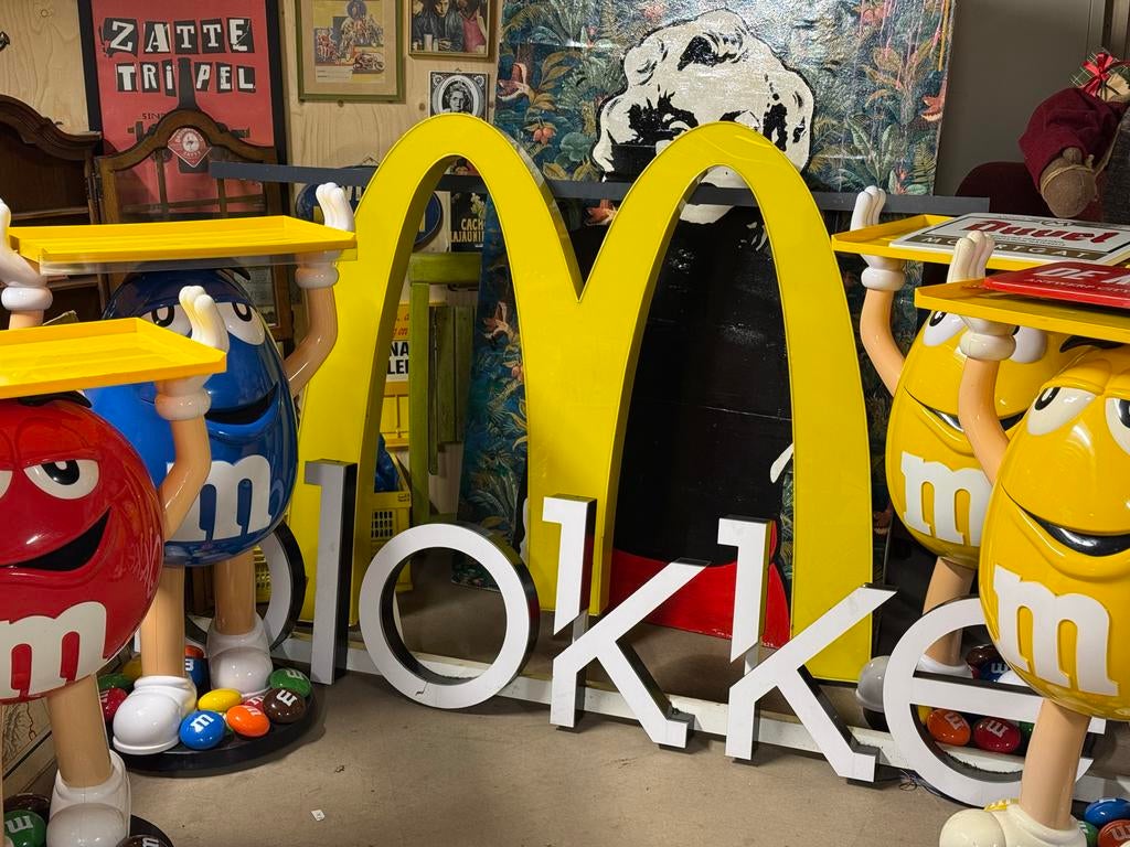 Super toffe eyecatcher McDonald's reclame doosletter, Ophalen of Verzenden, Gebruikt, Reclamebord