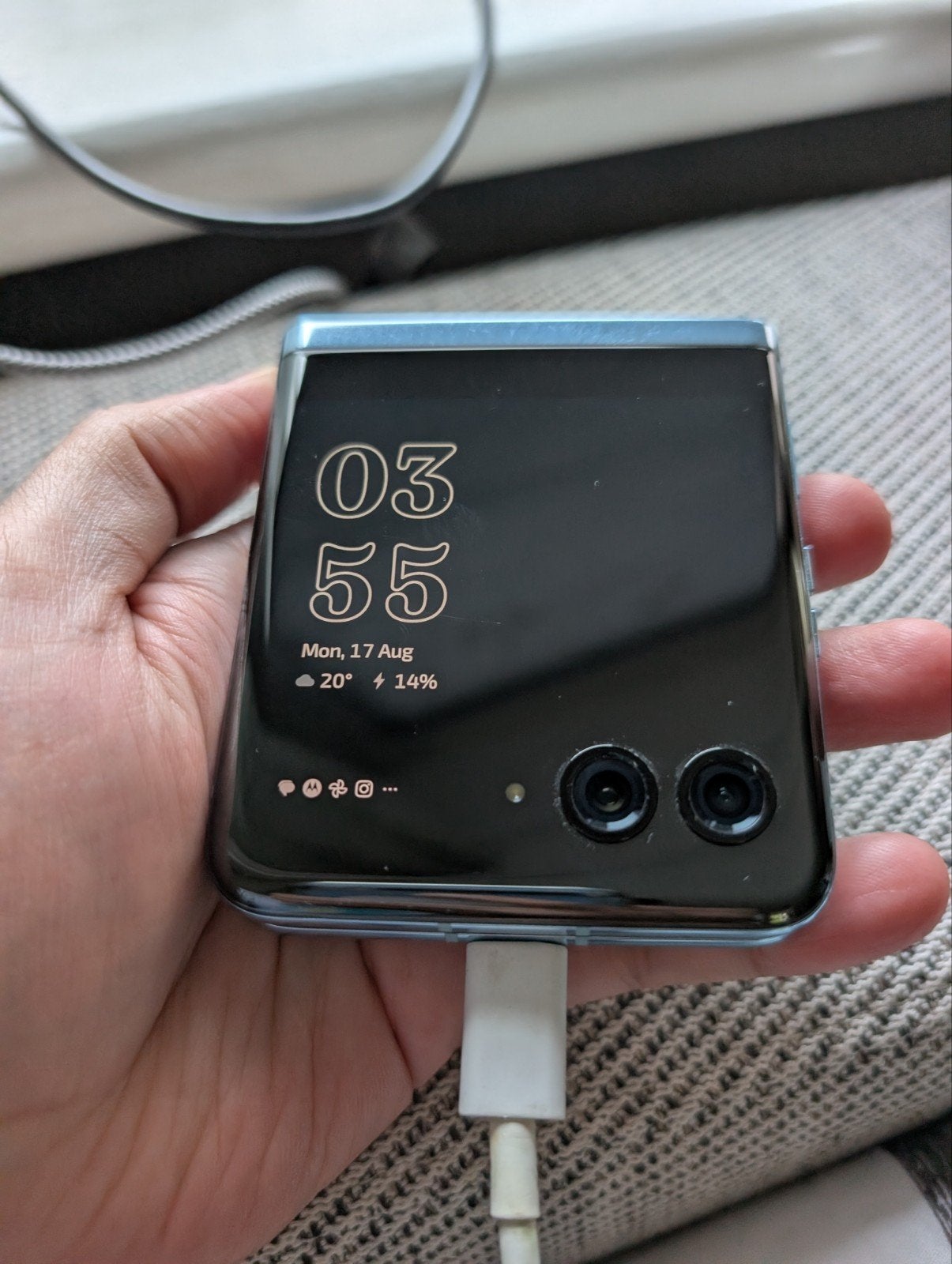 Moto Razr 40 Ultra 256GB - Zo goed als nieuw, Telecommunicatie, Mobiele telefoons | Motorola, Ophalen, Blauw, Touchscreen, Inklapmodel