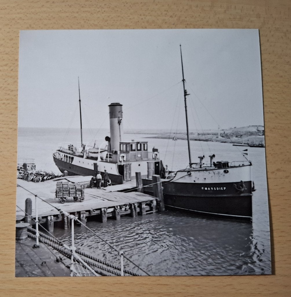 Foto veerboot Den Helder-Texel 1954 - Marsdiep, Verzenden, Foto, Zo goed als nieuw, 1940 tot 1960