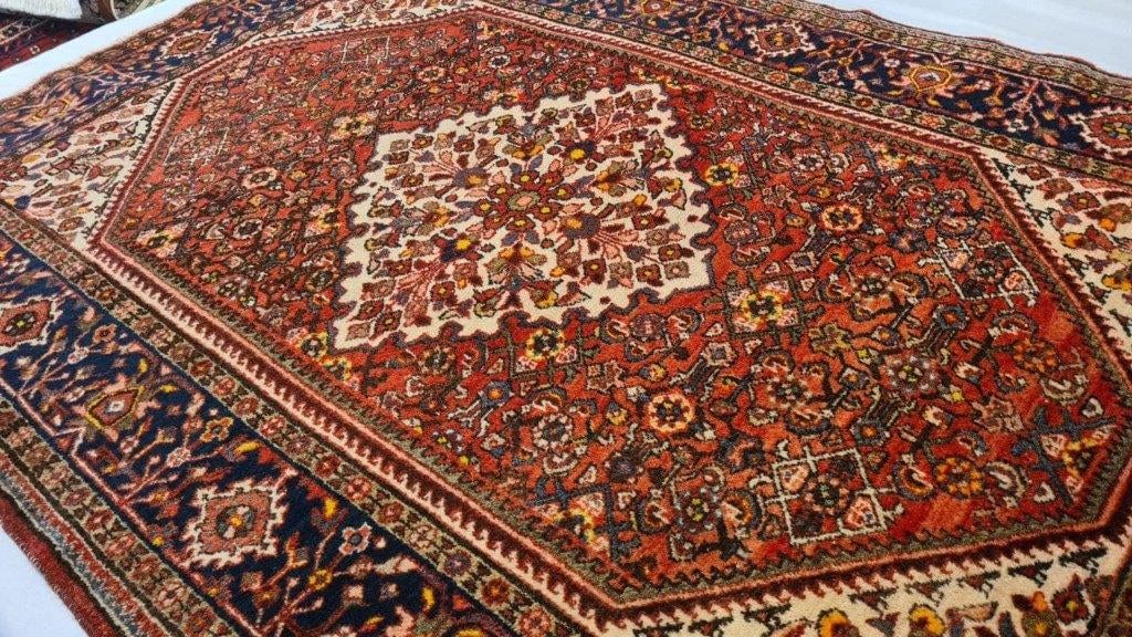Perzisch tapijt Hamadan 210 x146/Kleed/Kelim/Oosterse/Loper, 100 tot 150 cm, Www.simatapijten.nl, Ophalen of Verzenden, 150 tot 200 cm