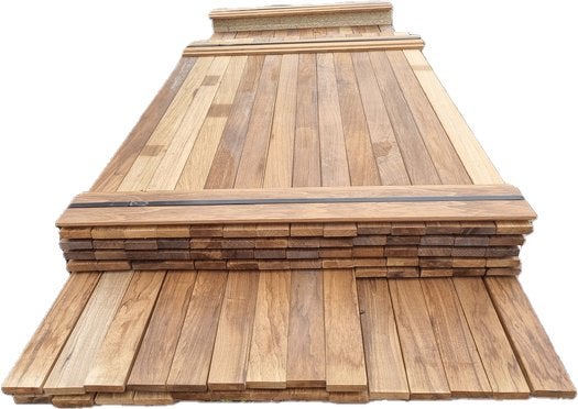 Hardhouten latten geschaafd 1.8x6.8 cm - nr: HP241, Tuin en Terras, Palen, Balken en Planken, Nieuw, Planken, 250 cm of meer, Hardhout