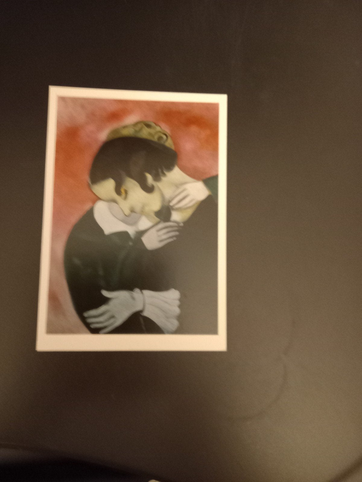 kunstkaart  Marc Chagall . Lovers in pink ongelopen, Verzenden, 1980 tot heden, Ongelopen, Sterren en Beroemdheden