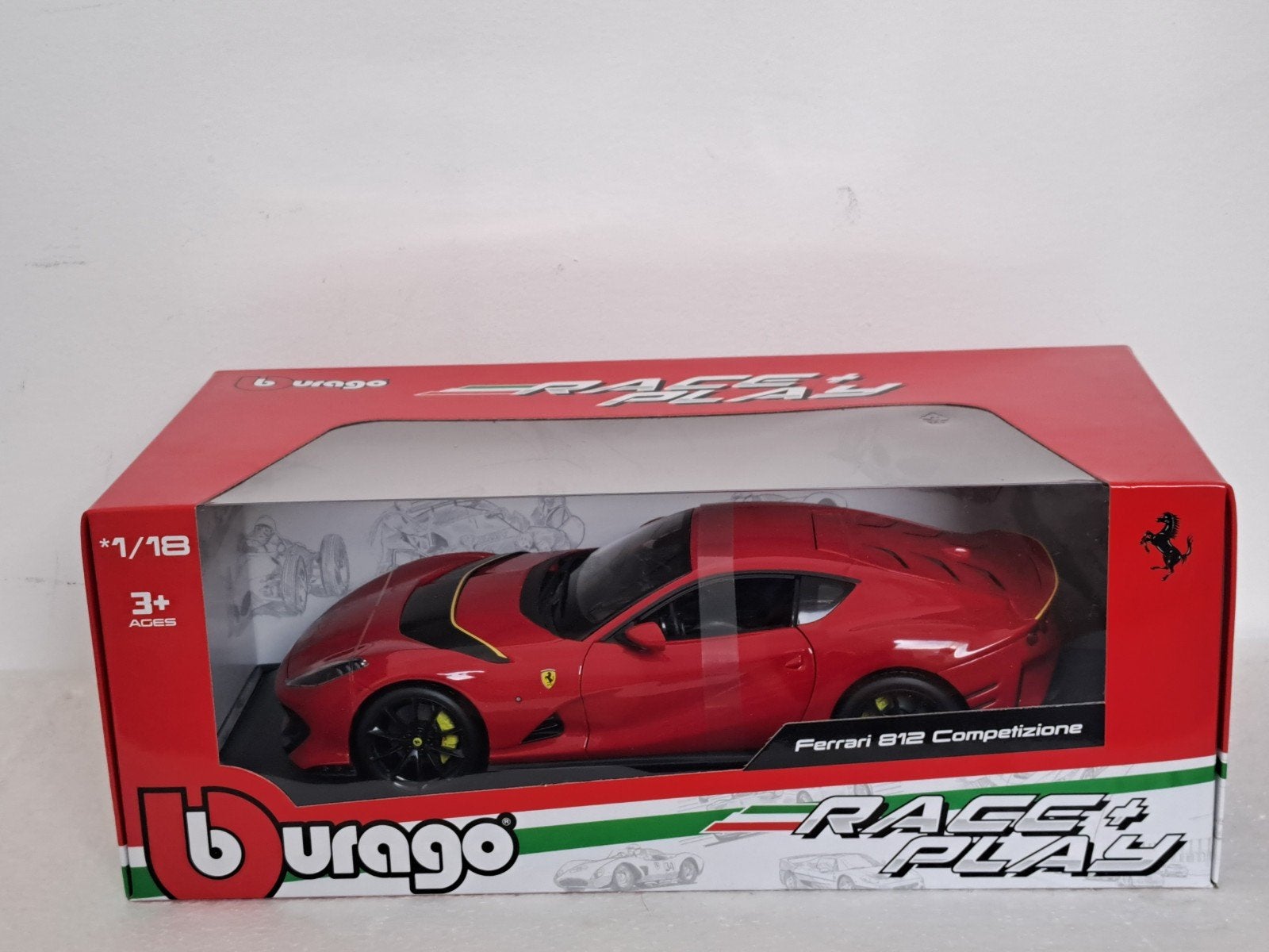 Ferrari 812 Competizione Rood 1/18 NIEUW, Hobby en Vrije tijd, Modelauto's | 1:18, Ophalen of Verzenden, Nieuw, Bburago