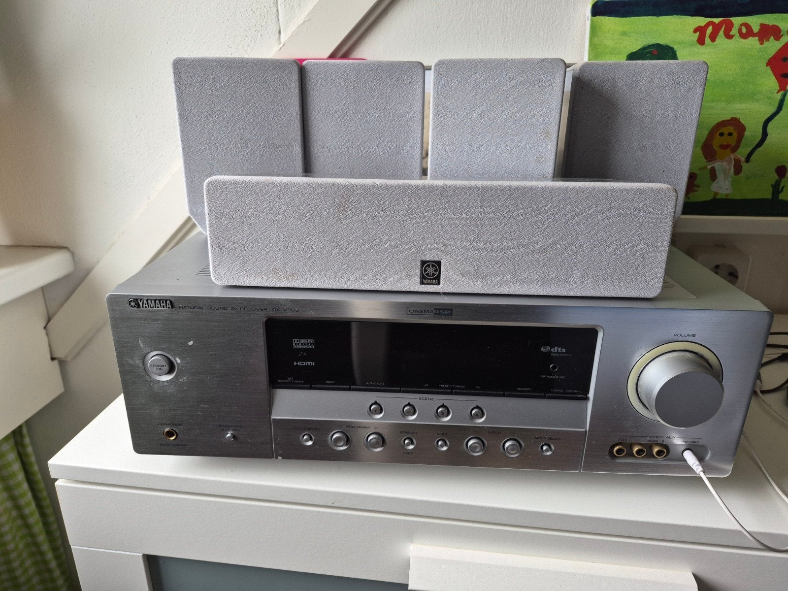 Yamaha Receiver Set met Speakers en Subwoofer, 70 watt of meer, Overige spelers, Ophalen, Overige merken