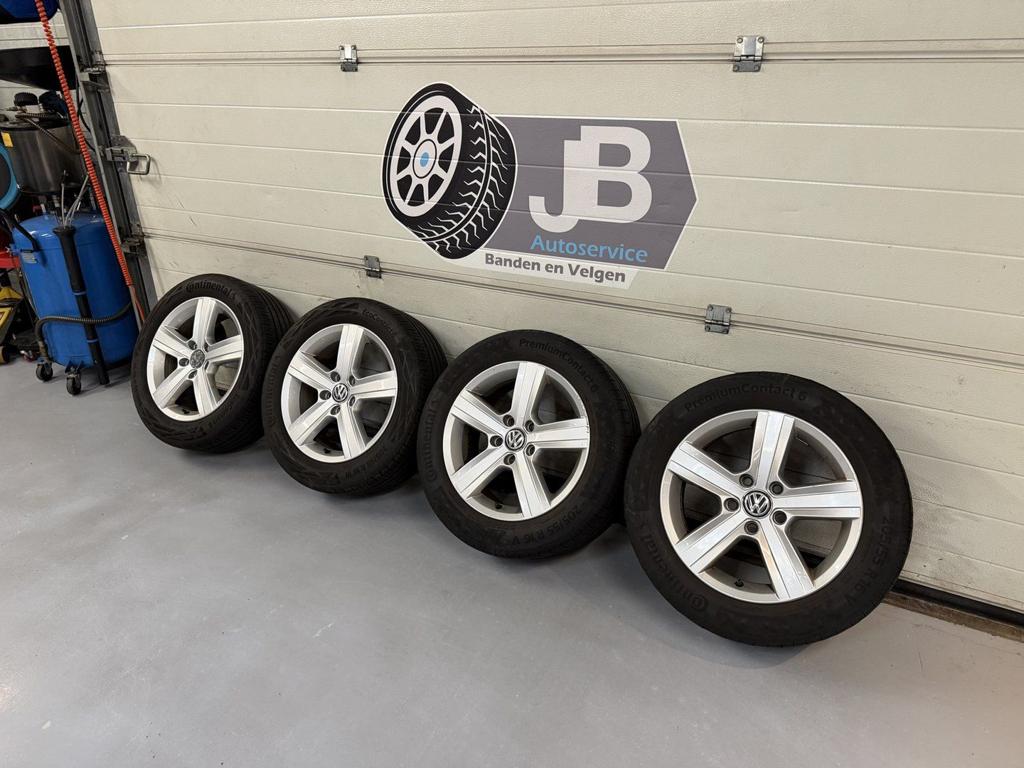 16inch Originele VW Audi Seat Skoda Velgen set! 5x112 A merk, Gebruikt, -, Banden en Velgen, Zomerbanden