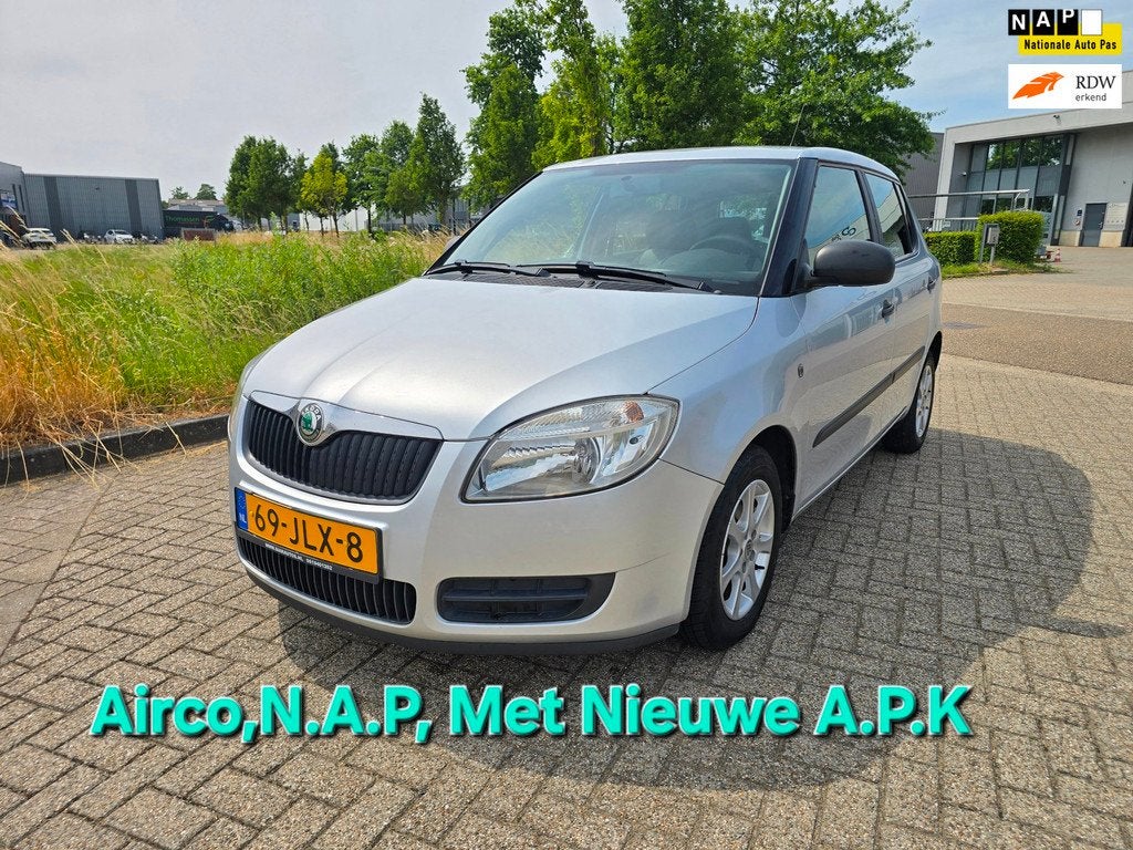 Skoda Fabia 1.2-12V Plus Airco. MET Nieuwe APK, Voorwielaandrijving, 1025 kg, 1198 cc, Origineel Nederlands