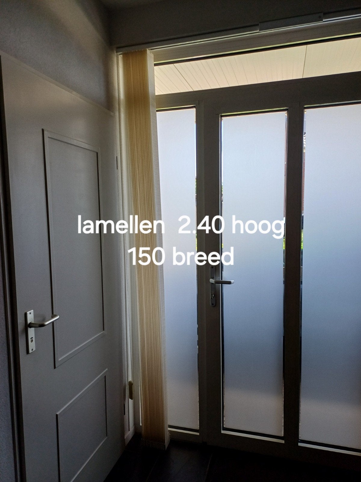 Crèmekleurige lamellen 150x240 cm, Ophalen of Verzenden, Gebruikt, Crème