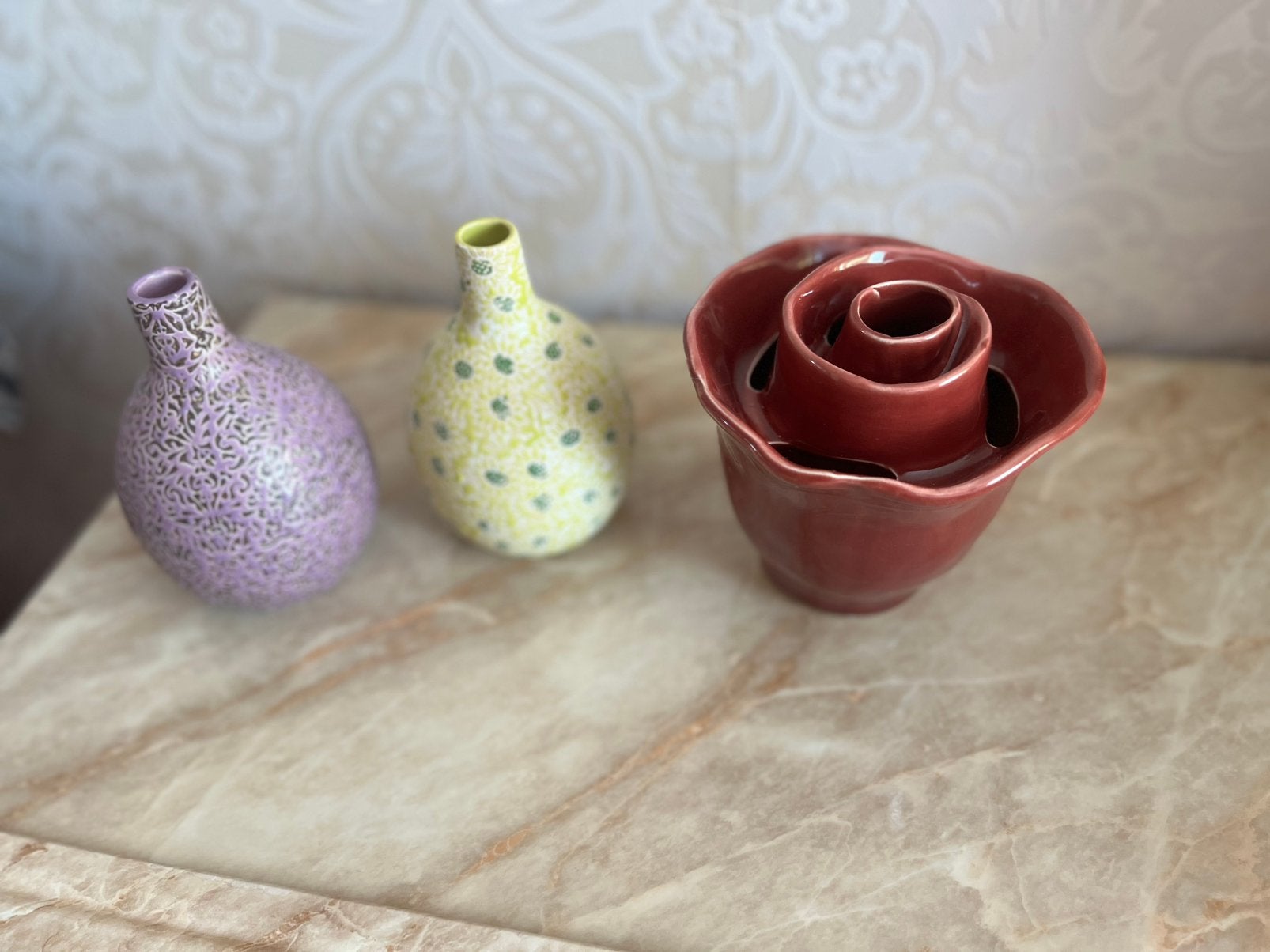 Nieuw leuke trendy Des Pots vas /vaasjes, Nieuw, 20 cm, Steen/keramiek, Meerkleurig