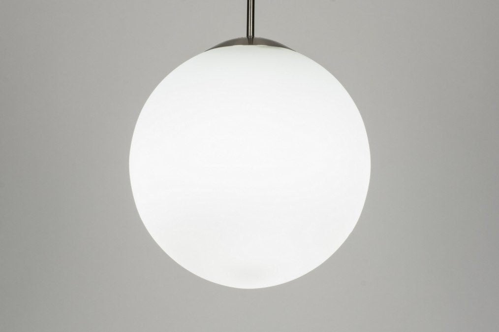 hanglamp wit opaal bol glas vide hal bed bank bedrijf lamp, Ophalen of Verzenden, Nieuw, Glas, Minder dan 50 cm
