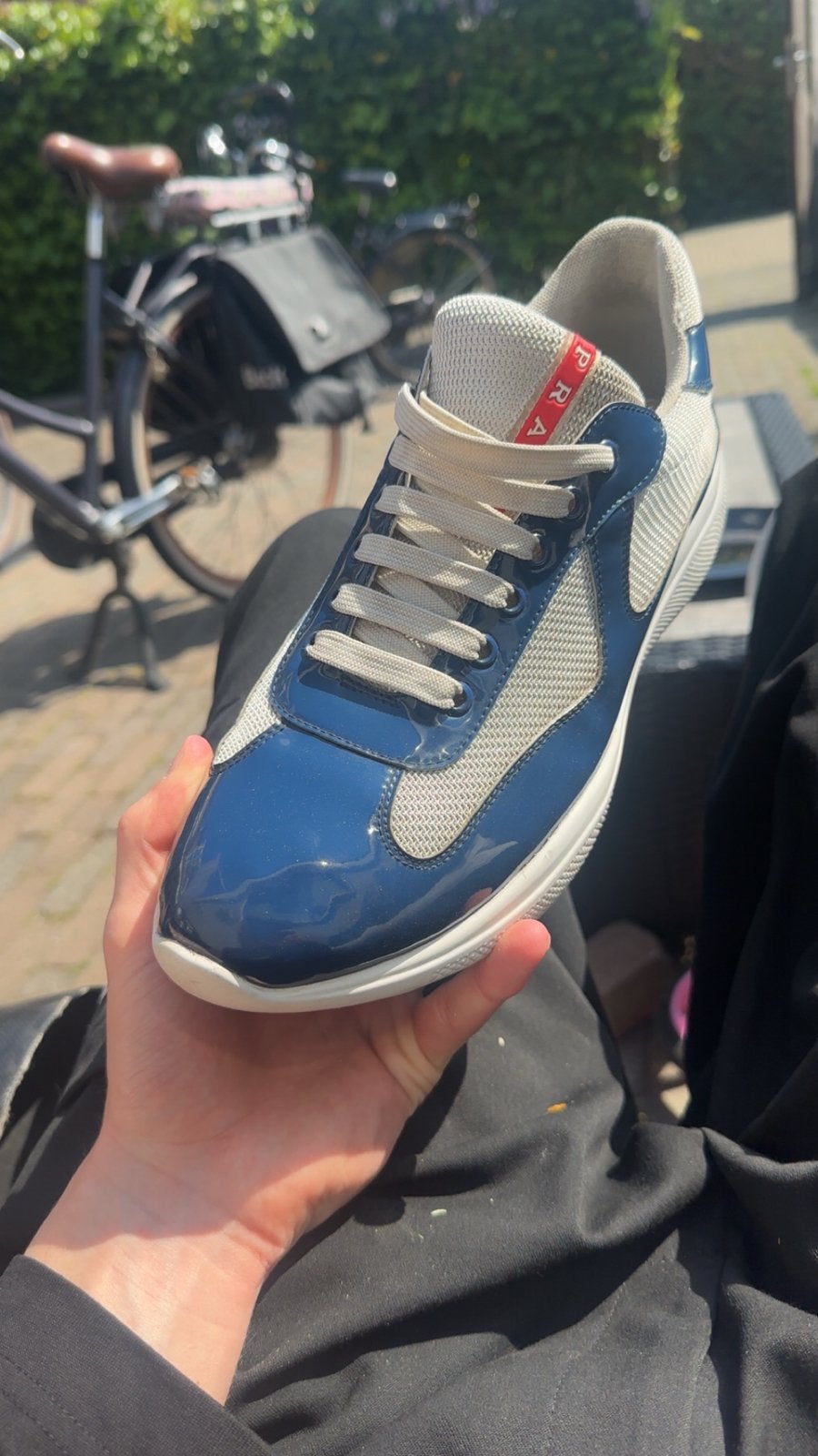 Prada cups blauw, Kleding | Heren, Schoenen, Ophalen of Verzenden, Gedragen, Blauw, Sneakers of Gympen
