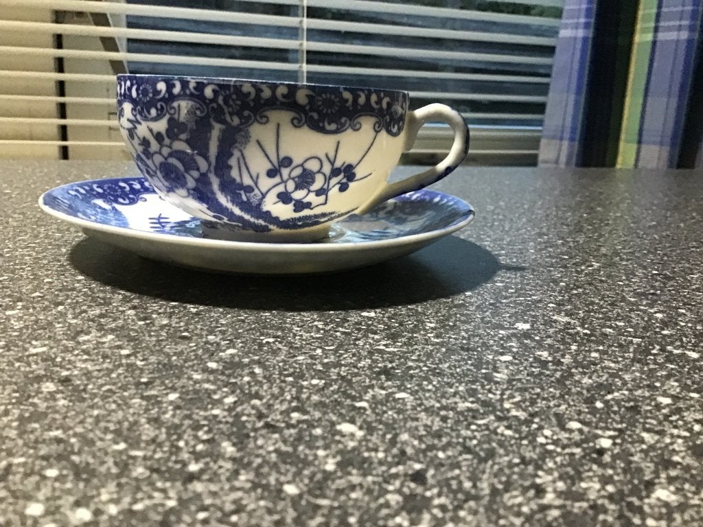 Vintage Japans porseleinen kop en schotel, Antiek en Kunst, Ophalen of Verzenden