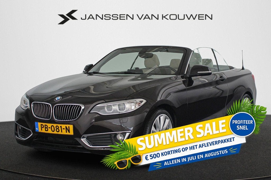 BMW 2-serie Cabrio 218i High Executive Luxury Line Stoelverw, Auto's, BMW, Automaat, Gebruikt, Euro 6, 4 stoelen