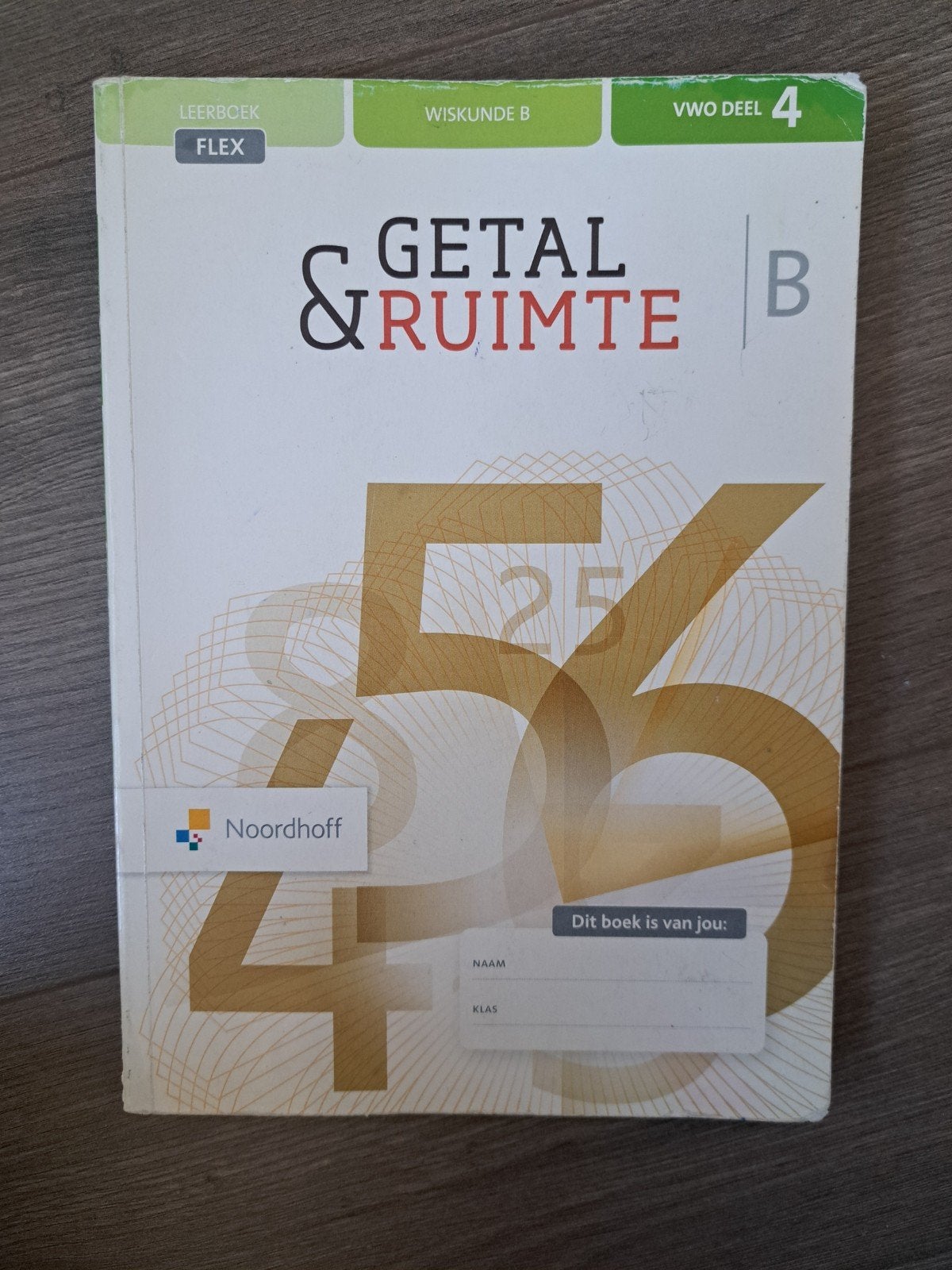 Getal & Ruimte wiskunde B VWO deel 4 flex leerboek 2022, VWO, Ophalen of Verzenden, Zo goed als nieuw, Wiskunde B
