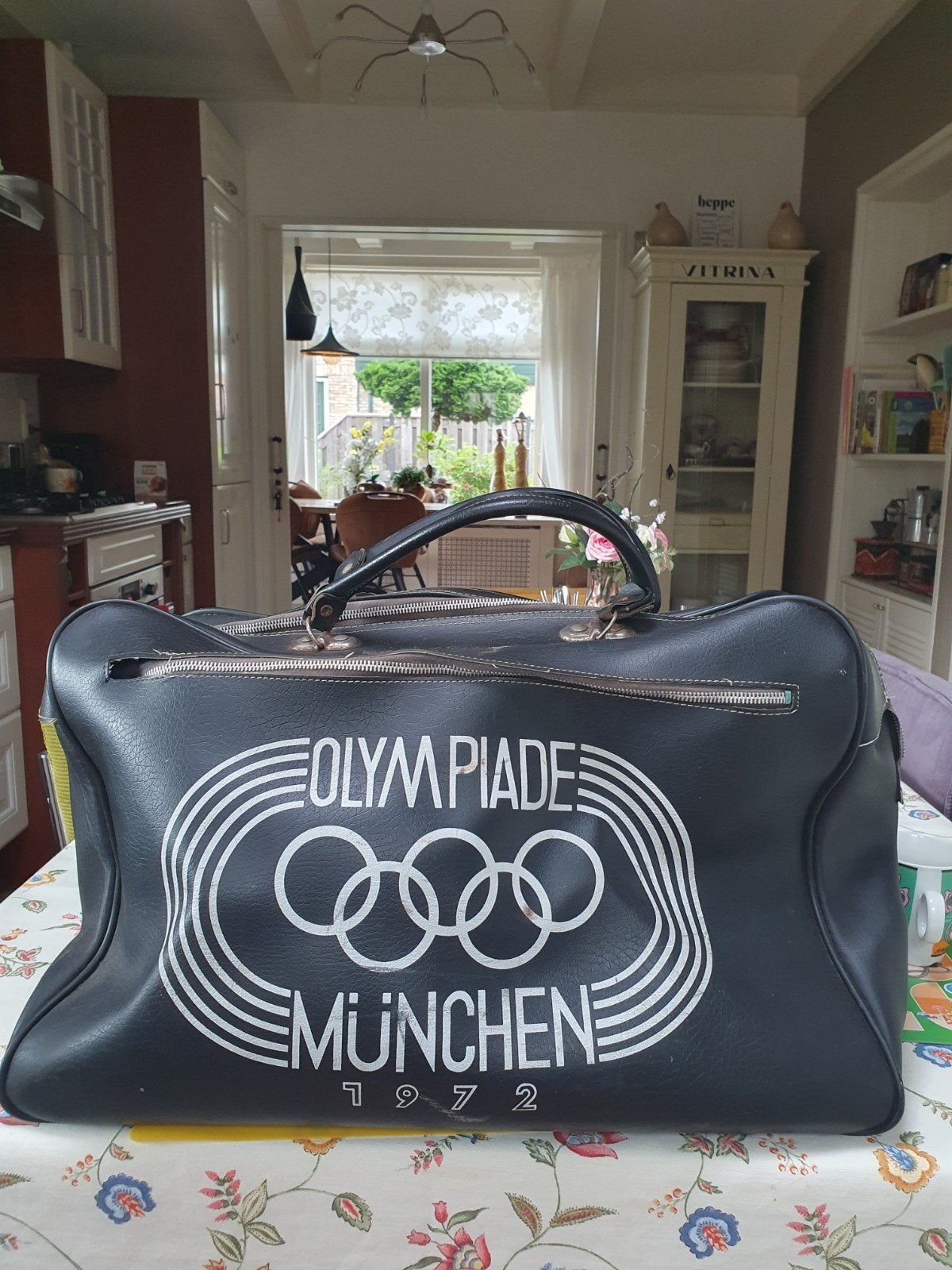 Vintage tas Olympische spelen 56 jaar oud., Ophalen of Verzenden, Gebruikt