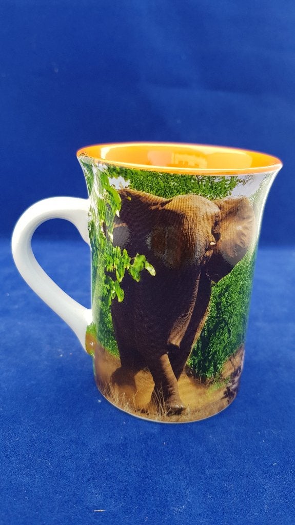 WWF, Wereld Natuurfonds, mok met olifant. 6B4, Tweedehands verkoop, Tweedehands verkoop, Gebruikt, Ophalen of Verzenden