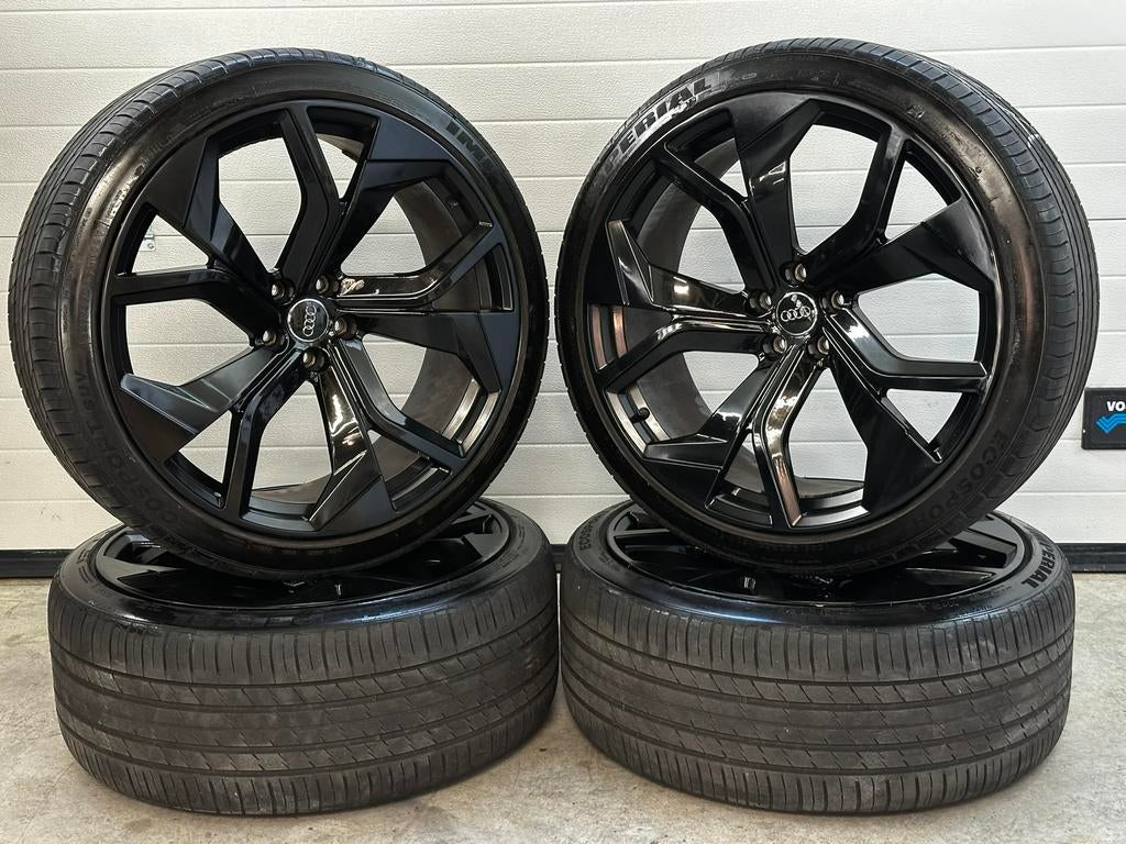 22 inch 5x112 Audi Q7 Q8 E-Tron Velgen & Banden set, Auto-onderdelen, Banden en Velgen, Gebruikt, 265 mm, Banden en Velgen, Overige maten