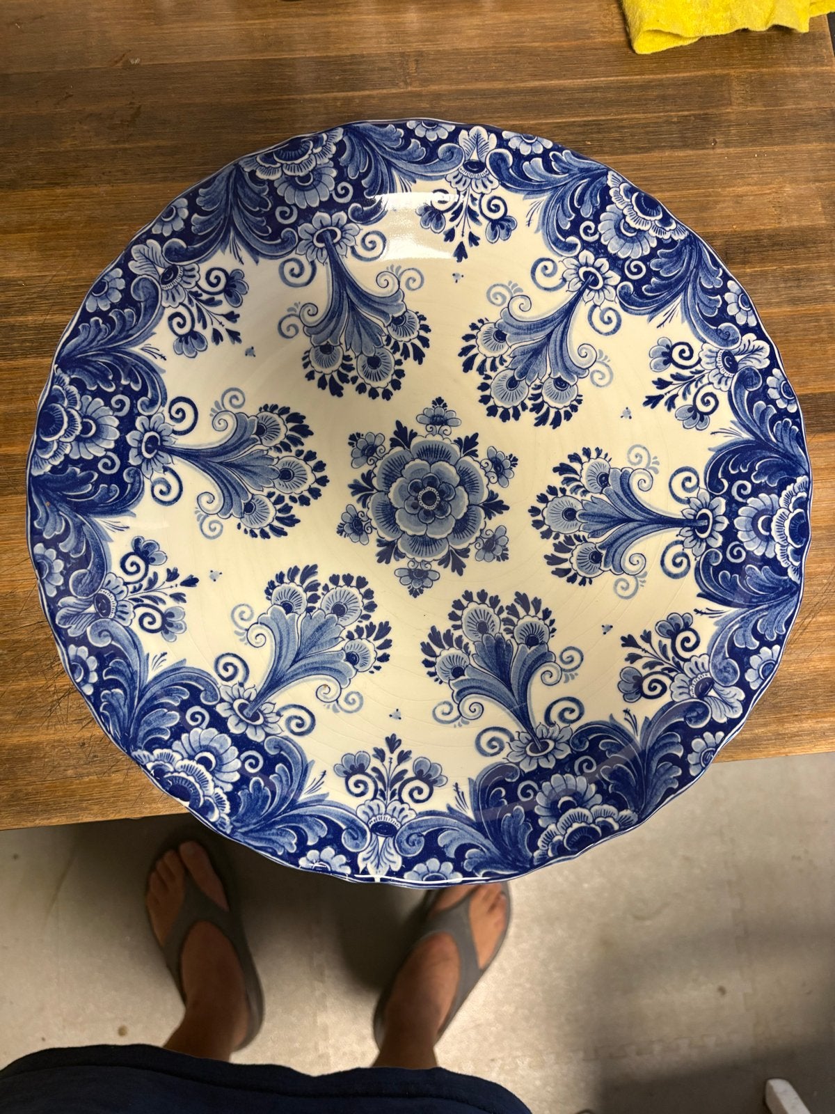 2x Delfts blauwe sierborden,34 en 25cm+2x sierdoos/bonbon, Ophalen of Verzenden