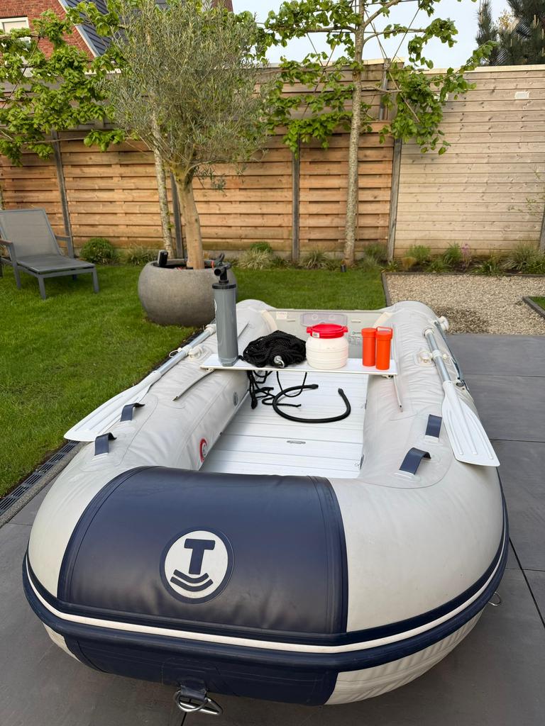 Talamex Rubberboot Mercury 5pk buitenboordmotor COMPLEET, Inclusief motor, Ophalen of Verzenden, Zo goed als nieuw, Overige materialen