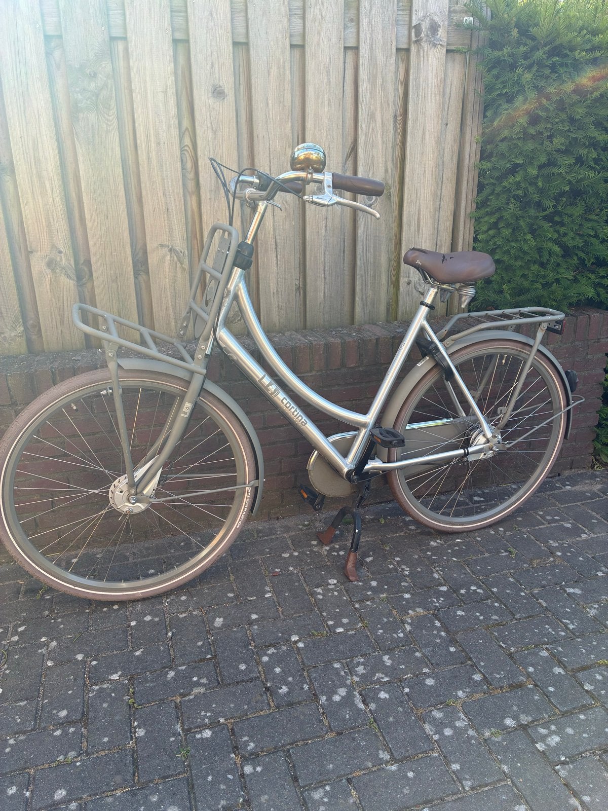 Cortina damesfiets glanzend grijs U4, Velgrem, Versnellingen, Ophalen, Overige merken