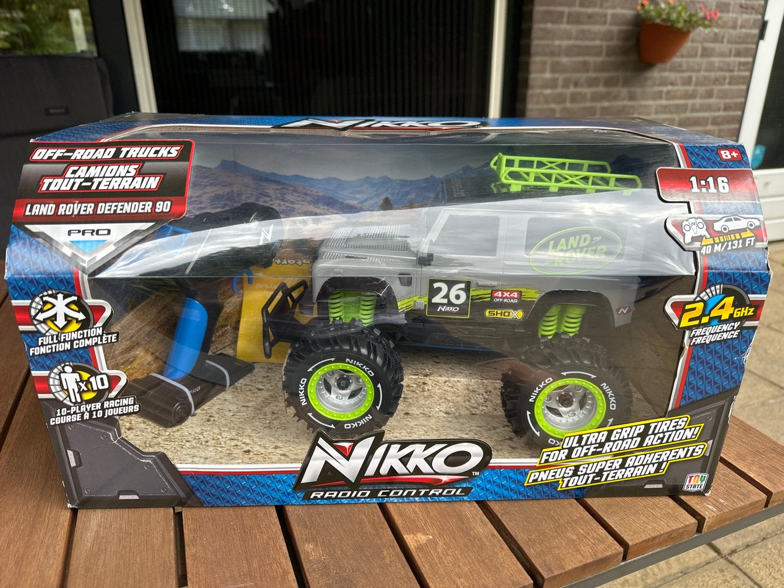 Nikko RC Land Rover Defender 90 - Nieuw in doos, Auto offroad, Nieuw, Schaal 1:16, RTR (Ready to Run)