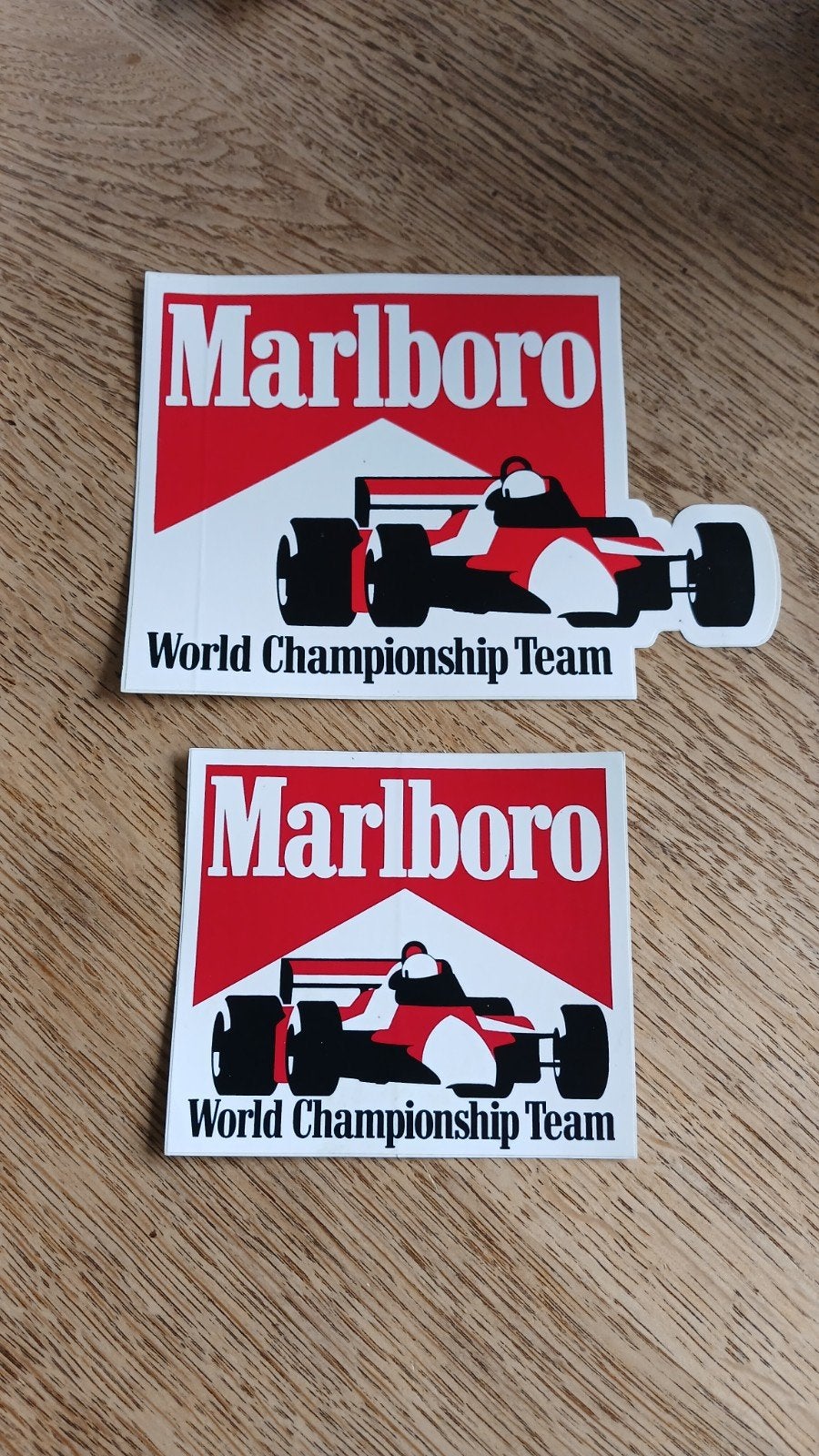 Stickers Marlboro World Championship Team F1, Verzamelen, Stickers, Ophalen of Verzenden, Zo goed als nieuw