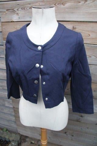Jasje/ vest donkerblauw Caroline Biss mt 42 Vaste prijs AAN, Blauw, Maat 42/44 (L), Ophalen of Verzenden, Zo goed als nieuw