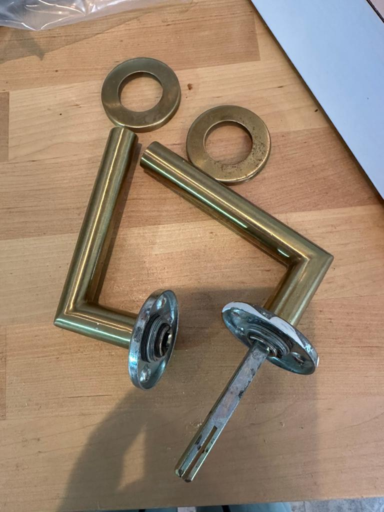 Mooie gouden deurklink, Ophalen of Verzenden, Zo goed als nieuw, Klink of Kruk