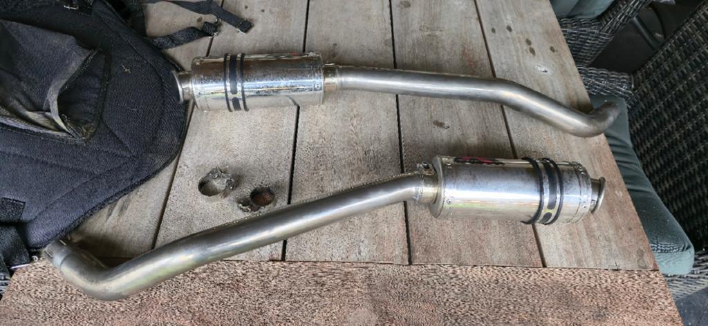 R Dominator slip-on Yamaha xt660x/r, Motoren, Ophalen, Gebruikt