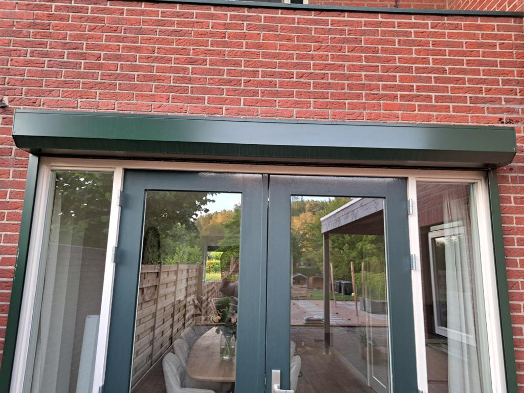 Elektrische rolluiken, Tuin en Terras, Zonneschermen, 150 tot 300 cm, Ophalen, Gebruikt, Knikarmscherm