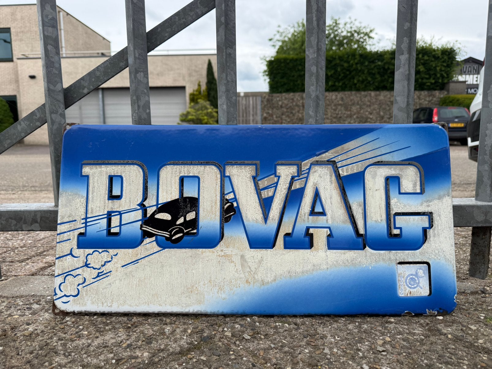 Emaille reclamebord Bovag, Reclamebord, Gebruikt, Ophalen of Verzenden, X