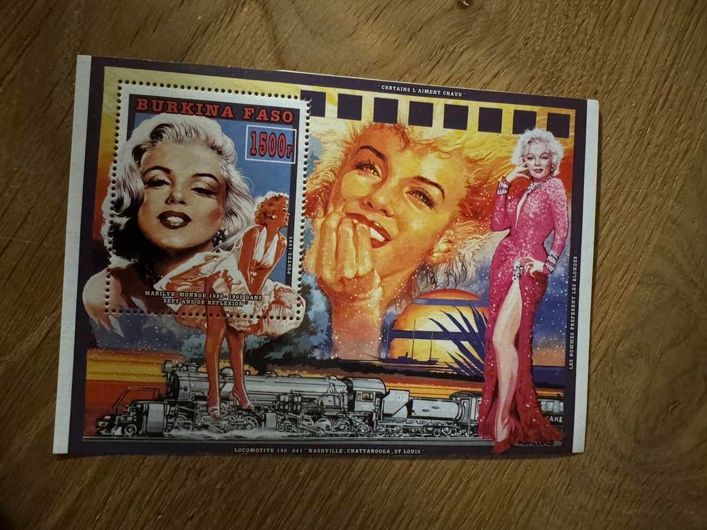 Burkina Faso blok Marilyn Monroe, Postzegels en Munten, Ophalen of Verzenden, Postfris