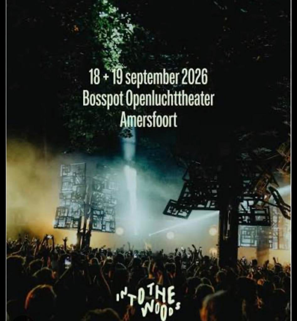 4x In too the woods zaterdag ticket 19 september, Tickets en Kaartjes, Drie personen of meer