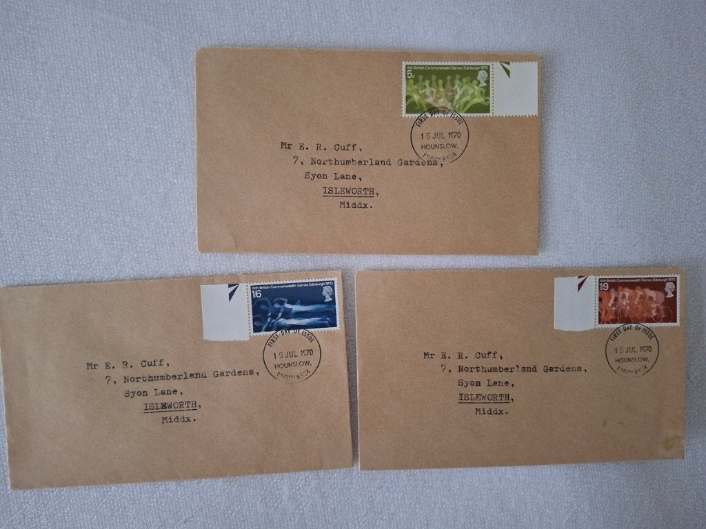 postzegel engeland 1970 op envelop 1e dag gestempeld, Postzegels en Munten, Postzegels | Europa | UK, Verzenden, Gestempeld