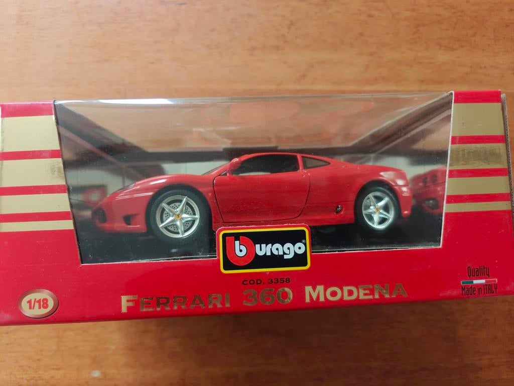 Burago Ferrari 360 Modena 1/18 Diecast Model, Ophalen of Verzenden, Zo goed als nieuw, Bburago