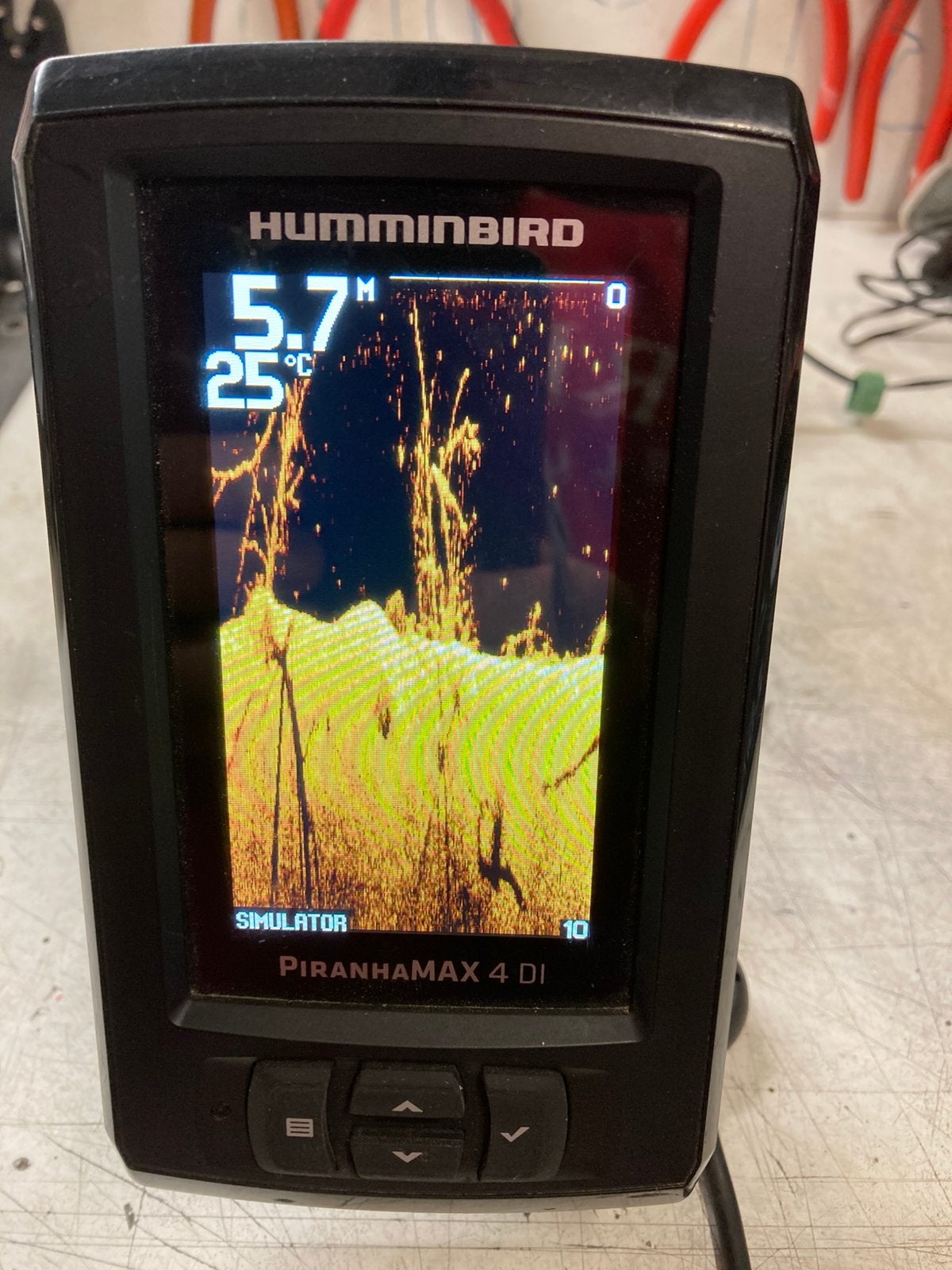 Humminbird PiranhaMax 4 DI, Watersport en Boten, Ophalen of Verzenden, Gebruikt, Kaartplotter of Fish Finder
