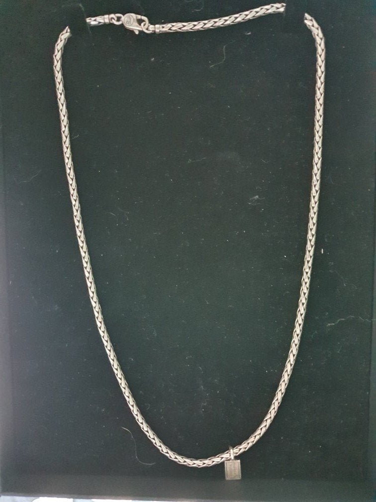 Buddha to Buddha George ketting 50 cm, Ophalen of Verzenden, Zo goed als nieuw, Zilver, Zilver