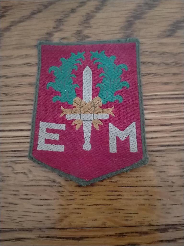 NL KL , 1 e divisie patch , battledress model, Verzenden, Landmacht, Nederland, Embleem of Badge