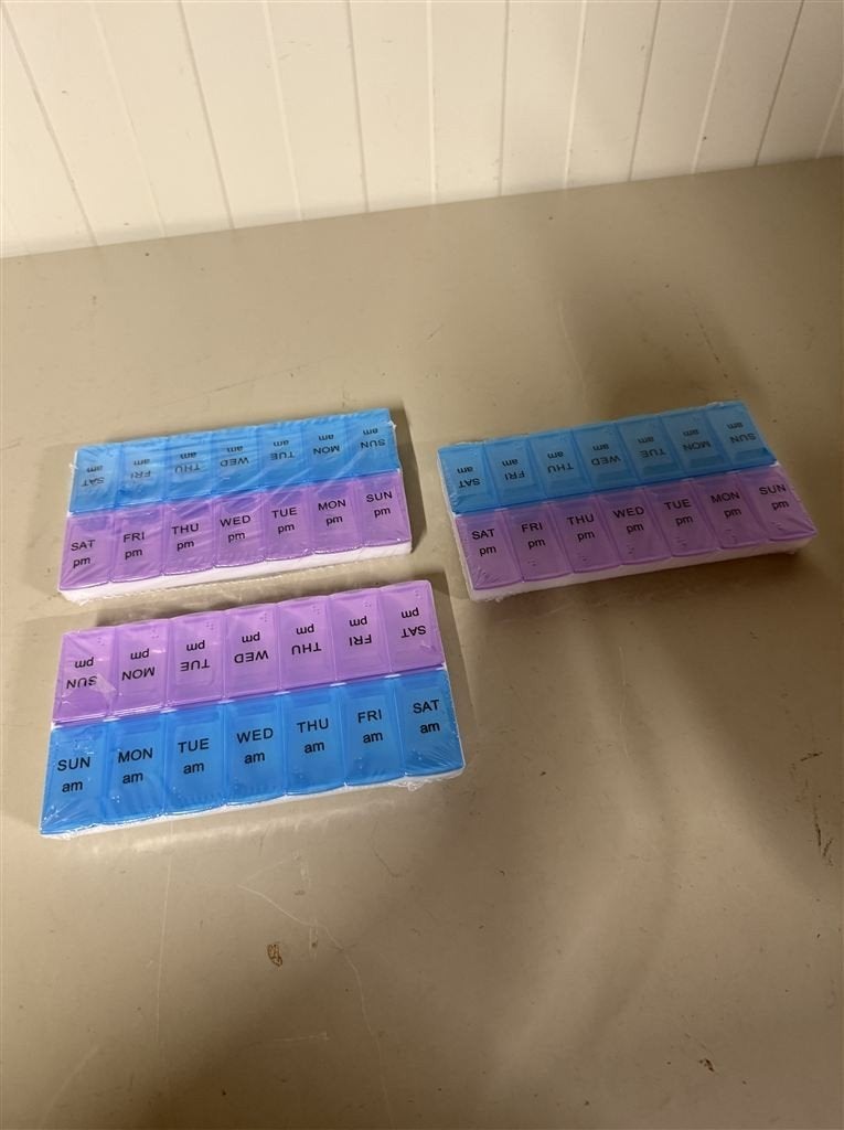3x Grote 7-daagse Medicijndoos - Ochtend/Avond Organizer, Ophalen of Verzenden, Nieuw