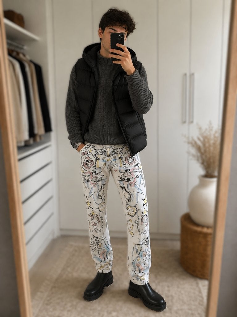 Burberry Runway jeans met marine sketch print maat 30/32, Overige kleuren, Verzenden, Nieuw, W32 (confectie 46) of kleiner