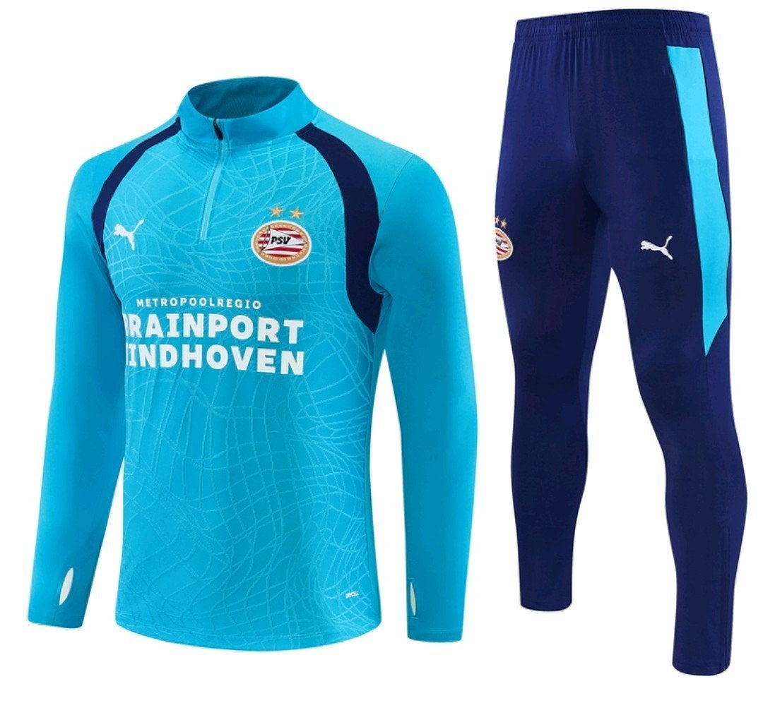 PSV Eindhoven Trainingspak Lichtblauw/Donkerblauw, Kleding | Dames, Maat 38/40 (M), Nieuw, Ophalen of Verzenden, Fitness of Aerobics