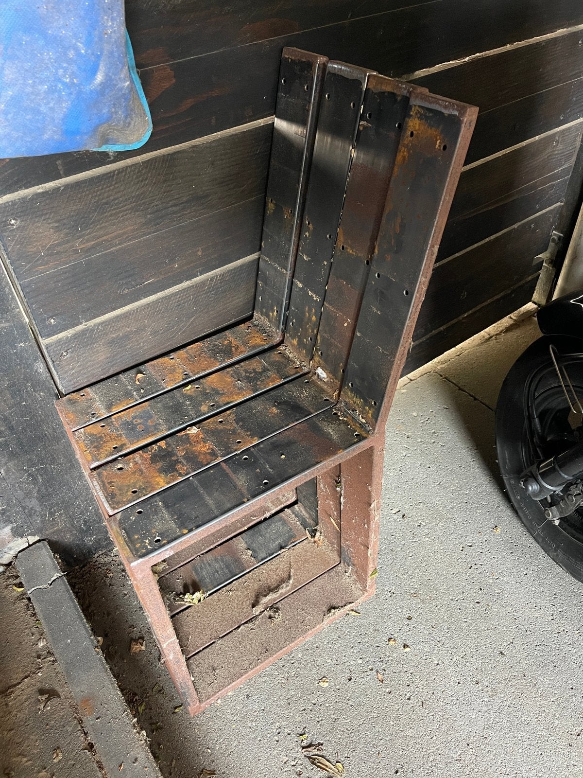 Frame tuinbank metaal, Tuin en Terras, Ophalen, Gebruikt, Metaal