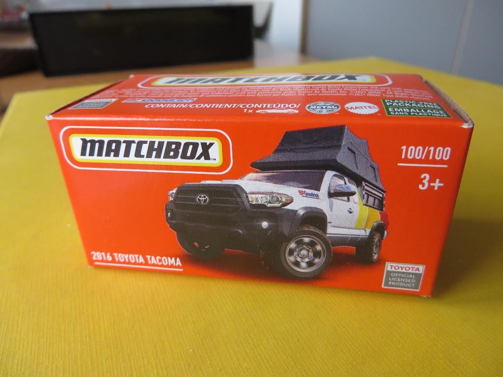 Matchbox Toyota Tacoma met dak tent, Ophalen of Verzenden, Nieuw, Auto