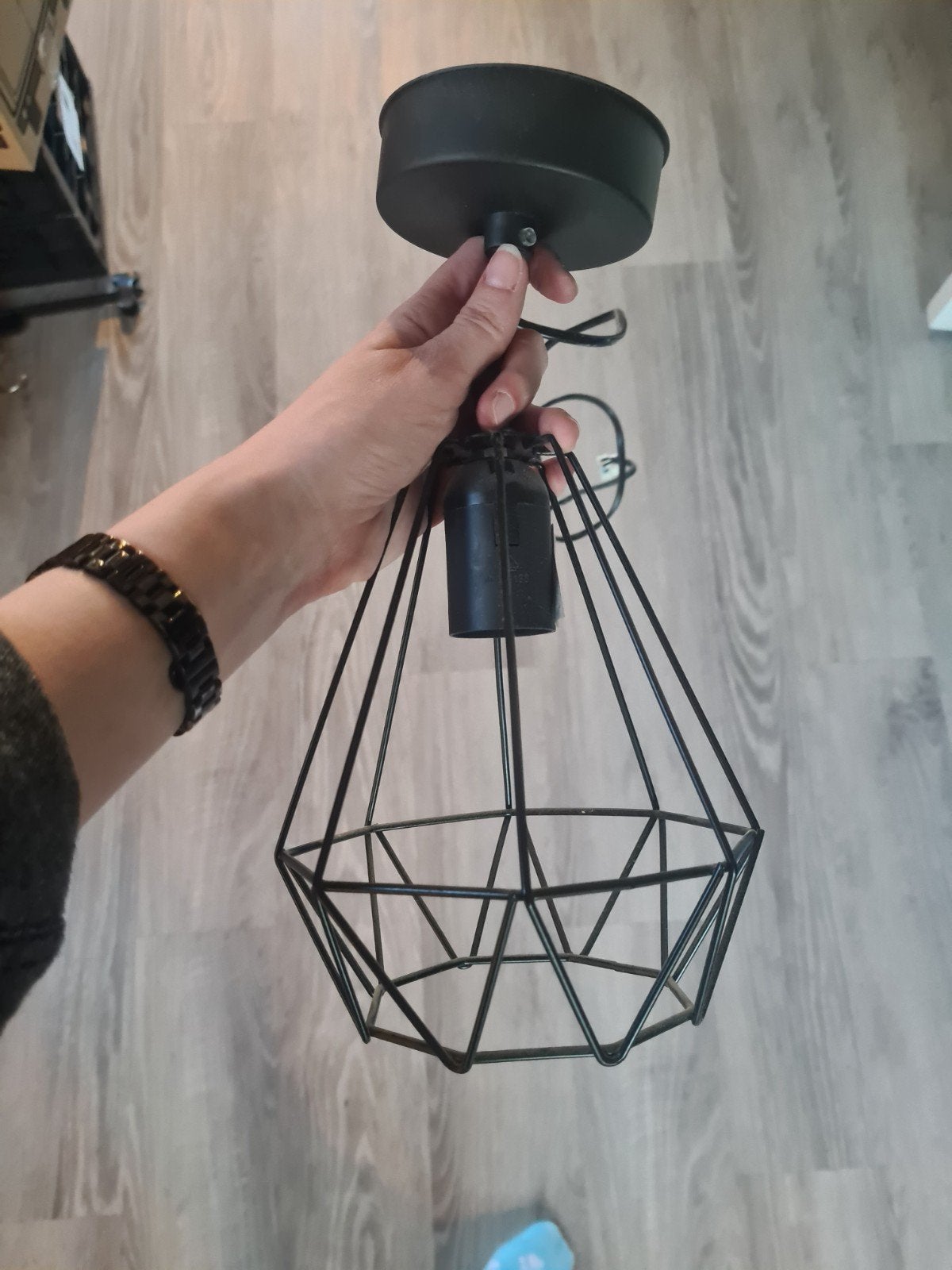 Twee industriële hanglampen - gratis op te halen, Huis en Inrichting, Ophalen, Gebruikt