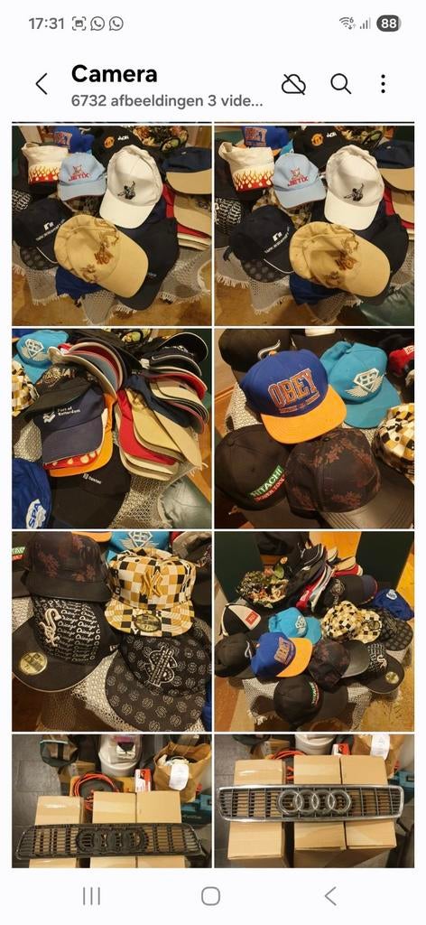 Heel veel petten caps pet cap, Ophalen