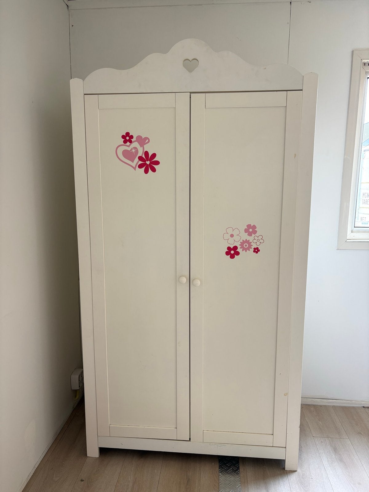MOET NU WEG Witte kledingkast kinderkamer - in goede staat!, Ophalen, Gebruikt, Kast, 105 cm of meer