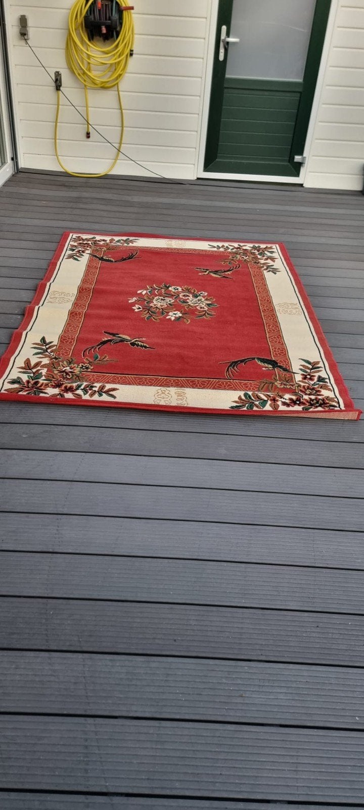 Gebruikt vloerkleed, nog netjes, 218x170 cm, Ophalen, Gebruikt, Groen, 150 tot 200 cm