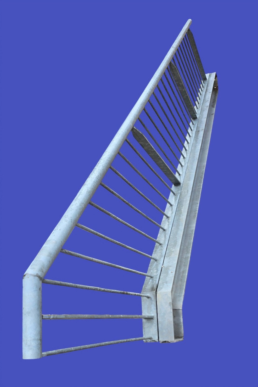 Stalen trap 295-300cm v.v. 15 perfo traptrede. Verzinkt., Ophalen, Gebruikt, Trap, 2 tot 4 meter