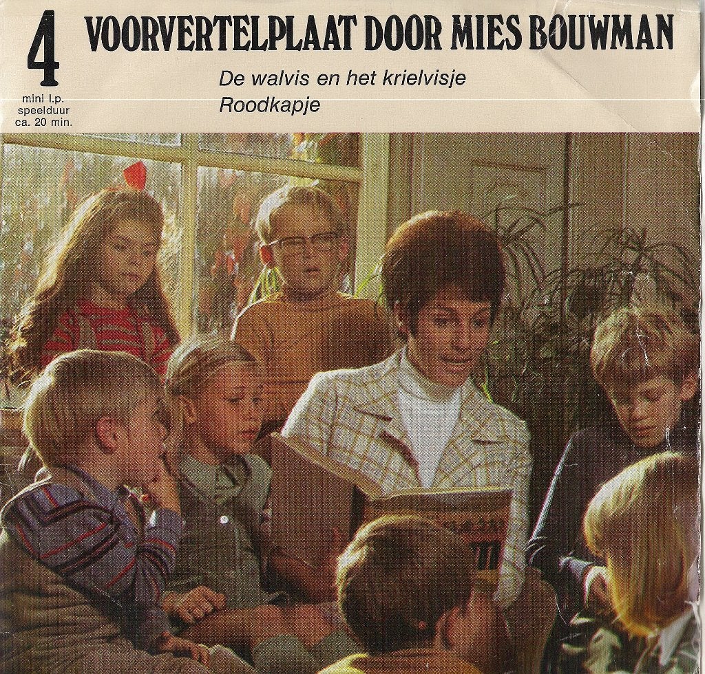 MIES BOUWMAN-Voorvertelplaat 4 *Walvis &Krielvisje/Roodkapje, 7 inch, Ophalen of Verzenden, Verhaal of Sprookje, Overige typen